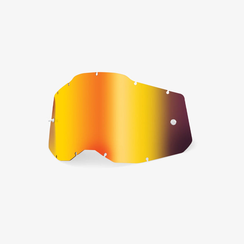 Micas 100% Rc2/Ac2/St2 Replacement Lens - Mirror Red